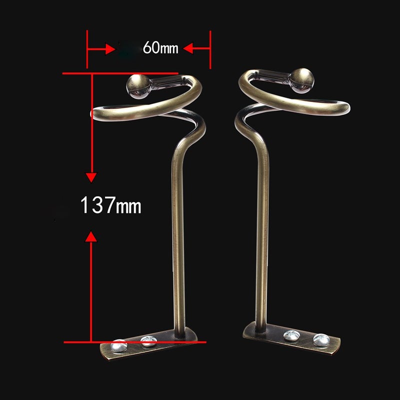 Elifel Curtain Holdback Bronze Set of 4 Drape Holder Hook Tieback for Window Sheer and Blackout Panels Decorative Draperies Metal - Image 2